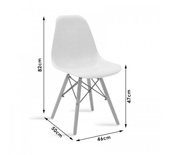 Καρέκλα Julita PP λευκό-φυσικό πόδι 46x50x82εκ Υλικό: PP 1900g/m³- BEECH WOOD-METAL 271-000004 Καρέκλα Julita PP λευκό-φυσικό πόδι 46x50x82εκ Υλικό: PP 1900g/m³- BEECH WOOD-METAL 271-000004