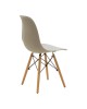 Καρέκλα Julita PP cappuccino με φυσικό πόδι 46x52x80εκ Υλικό: PP SEAT-IRON-BEACH WOOD LEGS 271-000047