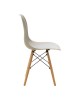 Καρέκλα Julita PP cappuccino με φυσικό πόδι 46x52x80εκ Υλικό: PP SEAT-IRON-BEACH WOOD LEGS 271-000047