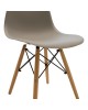 Καρέκλα Julita PP cappuccino με φυσικό πόδι 46x52x80εκ Υλικό: PP SEAT-IRON-BEACH WOOD LEGS 271-000047