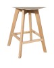 Σκαμπό μπαρ Gaston pp-pu σε cappuccino απόχρωση και ξύλινο πόδι  48.5x56x104εκ Υλικό: back--PP .  seat--pu . leg--beech wood LEGS 271-000048