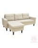 Γωνιακός καναπές αναστρέψιμος Maneli ύφασμα αμμου -μπεζ 196x138/77x82εκ Υλικό: PINE AND PLY WOOD  FRAME -FABRIC - PLASTIC LEGS 272-000004