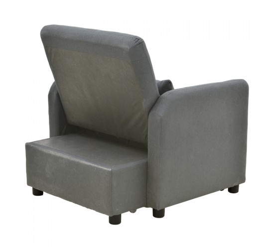 Πολυθρόνα-κρεβάτι Flexa ύφασμα γκρι 85x92x84εκ Υλικό: PINE AND PLY WOOD  FRAME -FABRIC - PLASTIC LEGS 272-000005