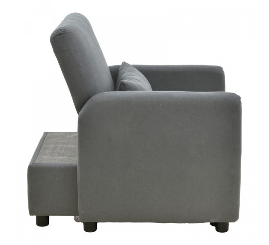 Πολυθρόνα-κρεβάτι Flexa ύφασμα γκρι 85x92x84εκ Υλικό: PINE AND PLY WOOD  FRAME -FABRIC - PLASTIC LEGS 272-000005