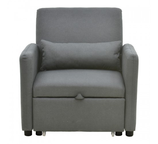 Πολυθρόνα-κρεβάτι Flexa ύφασμα γκρι 85x92x84εκ Υλικό: PINE AND PLY WOOD  FRAME -FABRIC - PLASTIC LEGS 272-000005