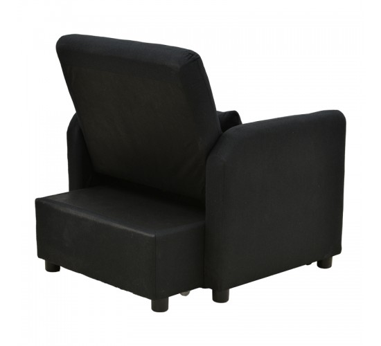 Πολυθρόνα-κρεβάτι Flexa ύφασμα μαύρο 85x92x84εκ Υλικό: PINE AND PLY WOOD  FRAME -FABRIC - PLASTIC LEGS 272-000006