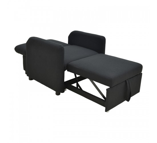 Πολυθρόνα-κρεβάτι Flexa ύφασμα μαύρο 85x92x84εκ Υλικό: PINE AND PLY WOOD  FRAME -FABRIC - PLASTIC LEGS 272-000006