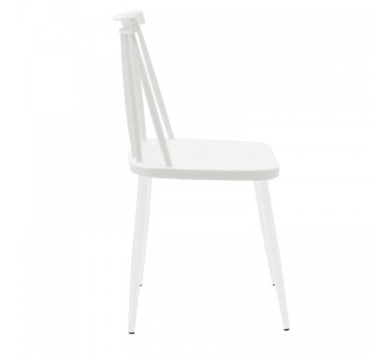 Καρέκλα Aurora pp λευκό-πόδι λευκό 42x46x79εκ Υλικό: PP - METAL 273-000004