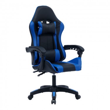 Καρέκλα γραφείου gaming William PU μαύρο-μπλε Υλικό: RECYCLE PLYWOOD - FOAM 275-000014