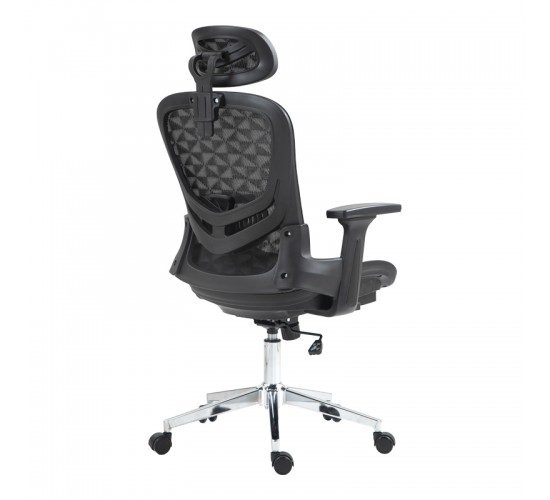 Καρέκλα γραφείου εργασίας Mergi μαύρο mesh 62x63x120εκ Υλικό: MESH - PU 275-000019 Καρέκλα γραφείου εργασίας Mergi μαύρο mesh 62x63x120εκ Υλικό: MESH - PU 275-000019