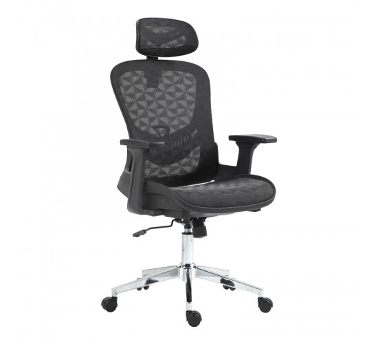 Καρέκλα γραφείου εργασίας Mergi μαύρο mesh 62x63x120εκ Υλικό: MESH - PU 275-000019 Καρέκλα γραφείου εργασίας Mergi μαύρο mesh 62x63x120εκ Υλικό: MESH - PU 275-000019