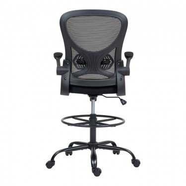 Καρέκλα γραφείου εργασίας Derzio ύφασμα mesh σε μαύρη απόχρωση 62x53x131εκ Υλικό: FABRIC MESH 275-000021