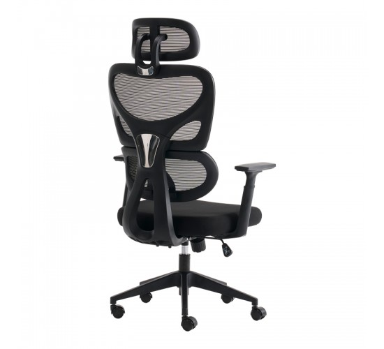 Καρέκλα γραφείου διευθυντή Cadrey mesh μαύρο 67x64x120-128εκ Υλικό: FABRIC MESH - ALUMINIUM 275-000023