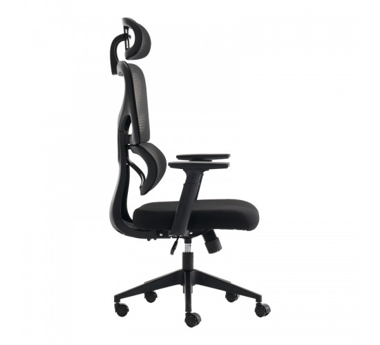 Καρέκλα γραφείου διευθυντή Cadrey mesh μαύρο 67x64x120-128εκ Υλικό: FABRIC MESH - ALUMINIUM 275-000023