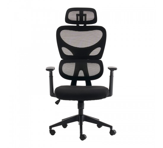 Καρέκλα γραφείου διευθυντή Cadrey mesh μαύρο 67x64x120-128εκ Υλικό: FABRIC MESH - ALUMINIUM 275-000023