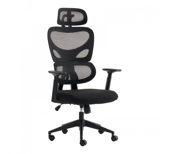 Καρέκλα γραφείου διευθυντή Cadrey mesh μαύρο 67x64x120-128εκ Υλικό: FABRIC MESH - ALUMINIUM 275-000023