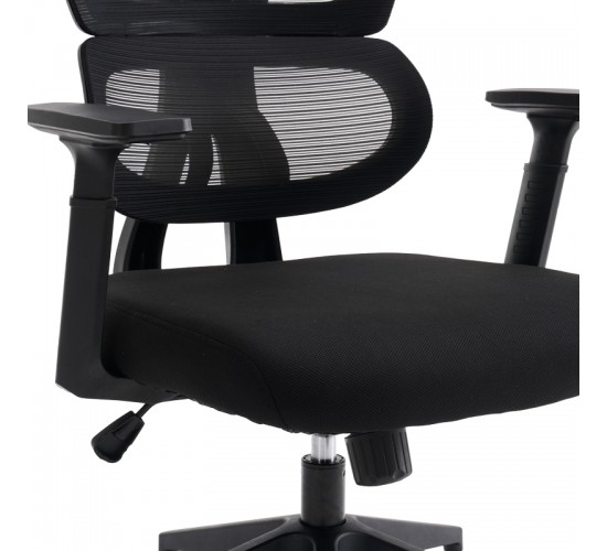 Καρέκλα γραφείου διευθυντή Cadrey mesh μαύρο 67x64x120-128εκ Υλικό: FABRIC MESH - ALUMINIUM 275-000023