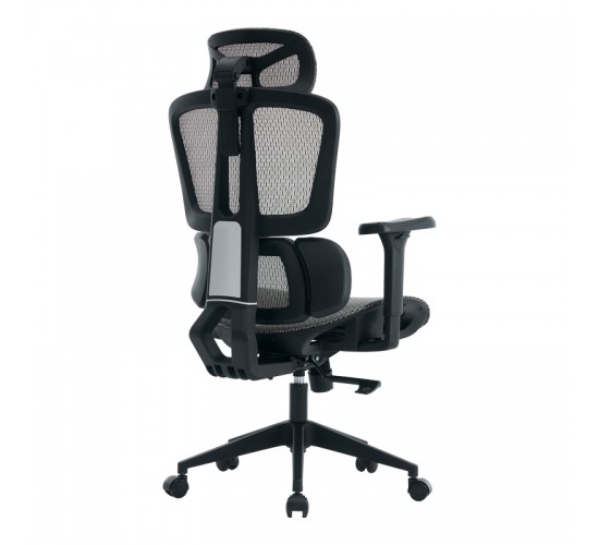 Καρέκλα γραφείου εργασίας ErgoFlow μαύρο-γκρι 73x64x112-135εκ Υλικό: MESH - Nylon 275-000024