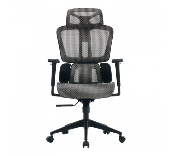 Καρέκλα γραφείου εργασίας ErgoFlow μαύρο-γκρι 73x64x112-135εκ Υλικό: MESH - Nylon 275-000024
