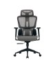 Καρέκλα γραφείου εργασίας ErgoFlow μαύρο-γκρι 73x64x112-135εκ Υλικό: MESH - Nylon 275-000024