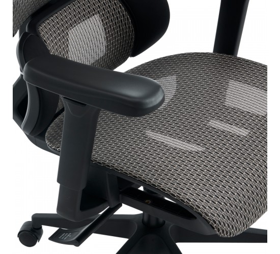 Καρέκλα γραφείου εργασίας ErgoFlow μαύρο-γκρι 73x64x112-135εκ Υλικό: MESH - Nylon 275-000024