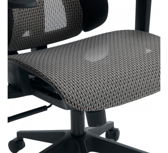 Καρέκλα γραφείου εργασίας ErgoFlow μαύρο-γκρι 73x64x112-135εκ Υλικό: MESH - Nylon 275-000024