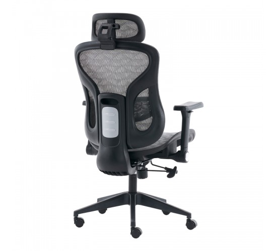 Καρέκλα γραφείου εργασίας Mesgo μαύρο-γκρι 68x67-72x110-136εκ Υλικό: MESH - Nylon 275-000025