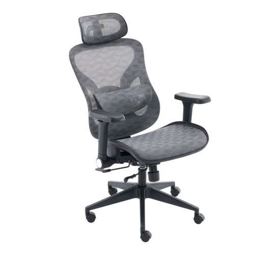 Καρέκλα γραφείου εργασίας Mesgo μαύρο-γκρι 68x67-72x110-136εκ Υλικό: MESH - Nylon 275-000025