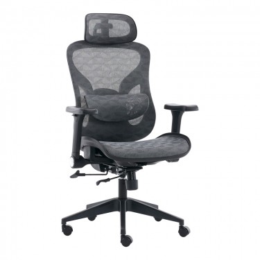 Καρέκλα γραφείου εργασίας Mesgo μαύρο-γκρι 68x67-72x110-136εκ Υλικό: MESH - Nylon 275-000025