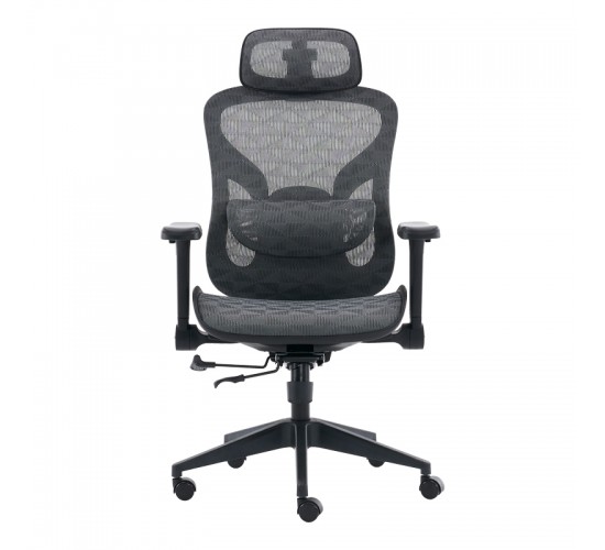 Καρέκλα γραφείου εργασίας Mesgo μαύρο-γκρι 68x67-72x110-136εκ Υλικό: MESH - Nylon 275-000025