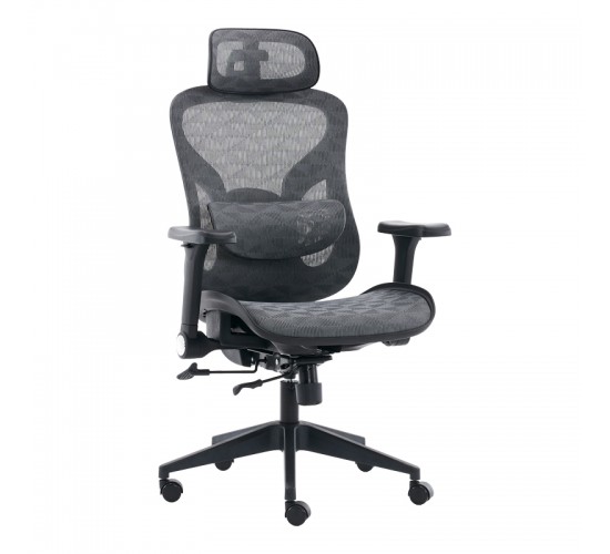 Καρέκλα γραφείου εργασίας Mesgo μαύρο-γκρι 68x67-72x110-136εκ Υλικό: MESH - Nylon 275-000025