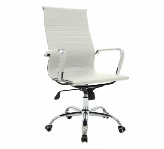 Καρέκλα γραφείου διευθυντή Valter λευκό pu 55.5x58x108εκ Υλικό: METAL. PU 277-000002 Καρέκλα γραφείου διευθυντή Valter λευκό pu 55.5x58x108εκ Υλικό: METAL. PU 277-000002