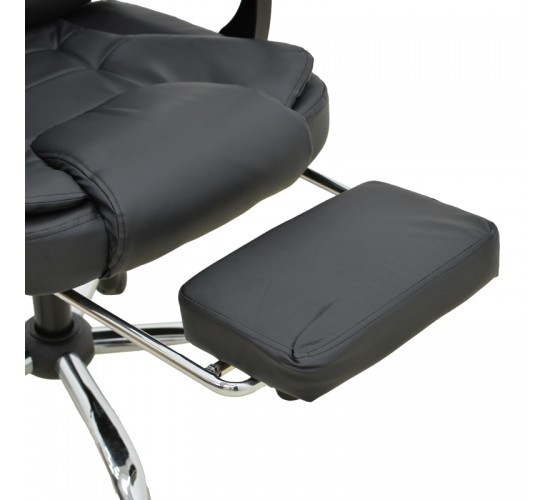 Καρέκλα γραφείου διευθυντή με υποπόδιο και μηχανισμό massage Volter pu μαύρο 62x70x110εκ Υλικό: METAL. PU 277-000013