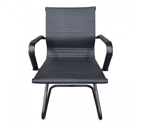 Καρέκλα γραφείου επισκέπτη Valter pu μαύρο 55.5x48x88εκ Υλικό: METAL. PU 277-000015