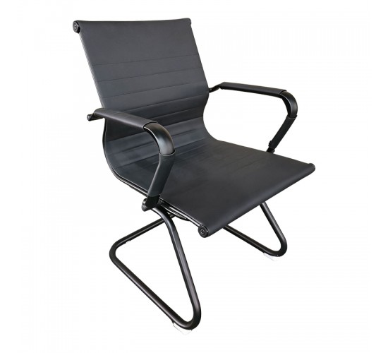 Καρέκλα γραφείου επισκέπτη Valter pu μαύρο 55.5x48x88εκ Υλικό: METAL. PU 277-000015