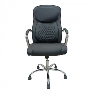 Καρέκλα γραφείου διευθυντή Quilted pu μαύρο 62x70x116εκ Υλικό: METAL. PU 277-000016