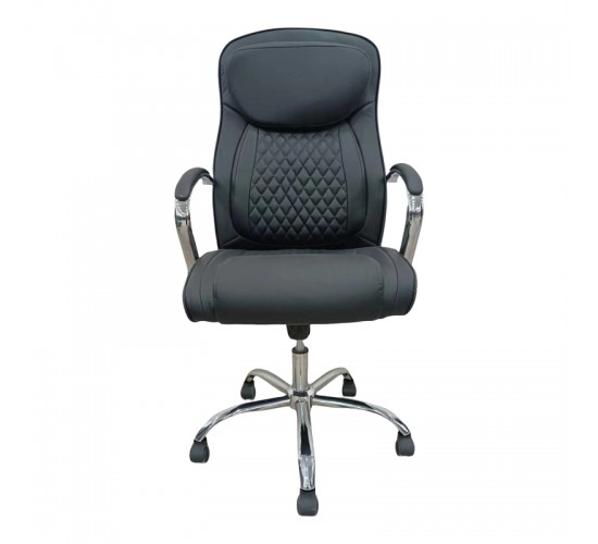 Καρέκλα γραφείου διευθυντή Quilted pu μαύρο 62x70x116εκ Υλικό: METAL. PU 277-000016