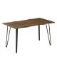 Τραπέζι Izzac επιφάνεια MDF sonoma-πόδι μαύρο μέταλλο 140x80x76εκ Υλικό: MDF - PAPER WOOD 278-000011 Τραπέζι Izzac επιφάνεια MDF sonoma-πόδι μαύρο μέταλλο 140x80x76εκ Υλικό: MDF - PAPER WOOD 278-000011