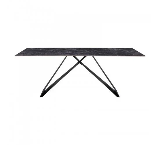 Τραπέζι Meja pakoword Sintered stone μαύρο με μεταλλικά πόδια σε μαύρη απόχρωση 200x100x76εκ Υλικό: SINTERED STONE - METAL 278-000022 Τραπέζι Meja pakoword Sintered stone μαύρο με μεταλλικά πόδια σε μαύρη απόχρωση 200x100x76εκ Υλικό: SINTERED STONE - METAL 278-000022