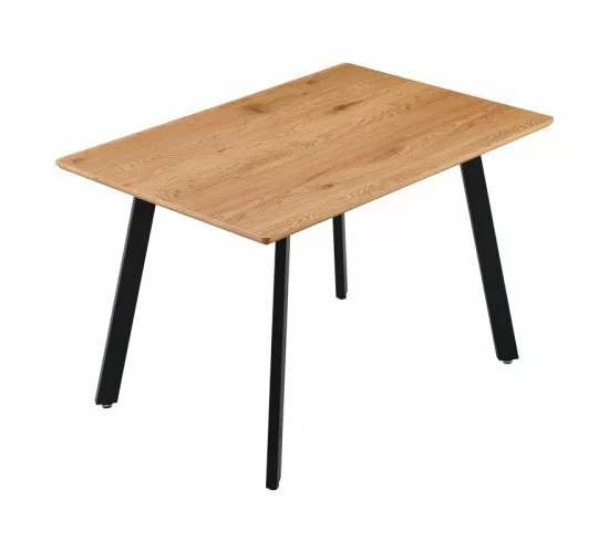 Τραπέζι Toafel MDF σε φυσική απόχρωση με μαύρα μεταλλικά πόδια 120x80x75εκ Υλικό: MDF - LPL - METAL 278-000023 Τραπέζι Toafel MDF σε φυσική απόχρωση με μαύρα μεταλλικά πόδια 120x80x75εκ Υλικό: MDF - LPL - METAL 278-000023