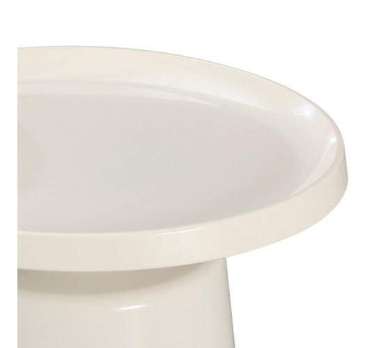 Τραπέζι σαλονιού Ginoze Inart μέταλλο σε λευκή απόχρωση Φ70x38εκ Υλικό: METAL 278-000026