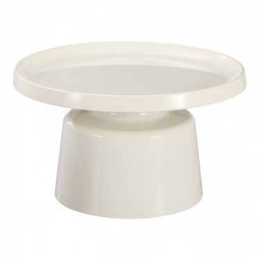 Τραπέζι σαλονιού Ginoze μέταλλο σε λευκή απόχρωση Φ70x41εκ Υλικό: METAL 278-000026