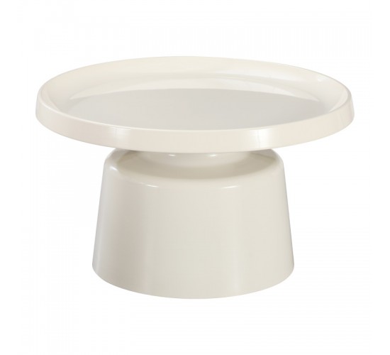 Τραπέζι σαλονιού Ginoze Inart μέταλλο σε λευκή απόχρωση Φ70x38εκ Υλικό: METAL 278-000026