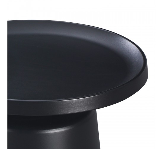 Τραπέζι σαλονιού Ginoze Inart μέταλλο σε μαύρη απόχρωση Φ70x38εκ Υλικό: METAL 278-000028