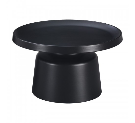 Τραπέζι σαλονιού Ginoze Inart μέταλλο σε μαύρη απόχρωση Φ70x38εκ Υλικό: METAL 278-000028