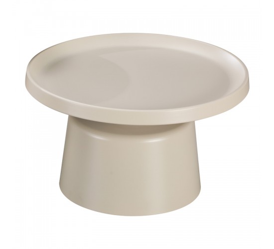 Τραπέζι σαλονιού Ginoze Inart μέταλλο σε cappuccino απόχρωση Φ70x38εκ Υλικό: METAL 278-000030