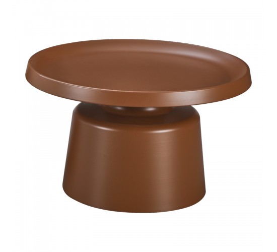Τραπέζι σαλονιού Ginoze μέταλλο σε καφέ απόχρωση Φ70x42,5εκ Υλικό: METAL 278-000035