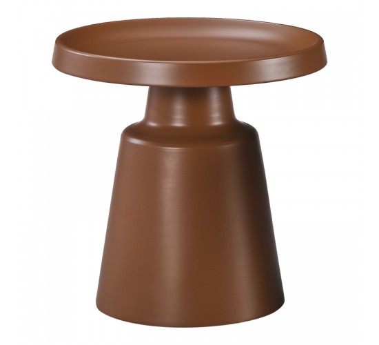 Βοηθητικό τραπέζι Ginoze μέταλλο σε καφέ απόχρωση Φ50x50.5εκ Υλικό: METAL 278-000036