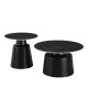 Τραπέζια σαλονιού Dualis σετ 2 τεμ μέταλλο-sintered stone σε μαύρο μαρμάρου Υλικό: METAL - SINTERED STONE 278-000039