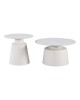 Τραπέζια σαλονιού Dualis σετ 2 τεμ μέταλλο-sintered stone σε λευκό μαμρμάρου Υλικό: METAL - SINTERED STONE 278-000040